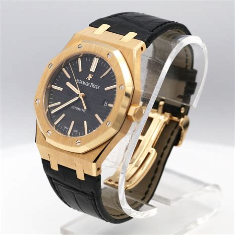 audemars piguet royal oak black strap|audemars royal oak 44mm strap.